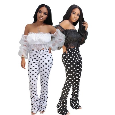 Polka Dot Casual Jumpsuit 2pcs Club 