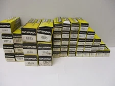 SYLVANIA VINTAGE ELECTRONIC TUBES LOT OF 43 MIXED P/N SEE DESCRIPTIONS BELOW