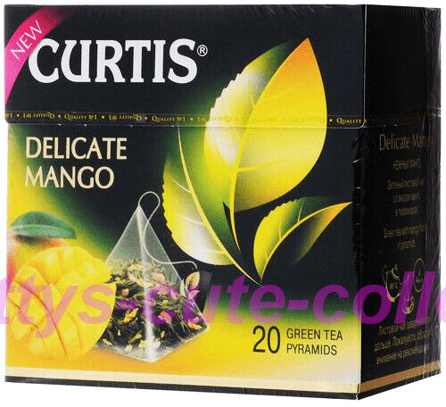 CURTIS grüner Tee ZARTE MANGO 60 Pyramiden RF KEIN GVO hergestellt in Russland US-Verkäufer - Bild 1 von 2