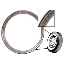 16 Ribbed Stainless Wheel Trim Ring 1940-46 Style Fits 16 Rims 01a-18303-16