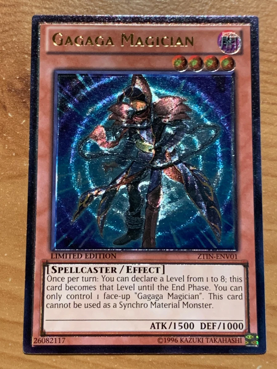 yugioh Gagaga Magician ZTIN-ENV01 Ultimate MISPRINT STARS OFF near mint |  eBay
