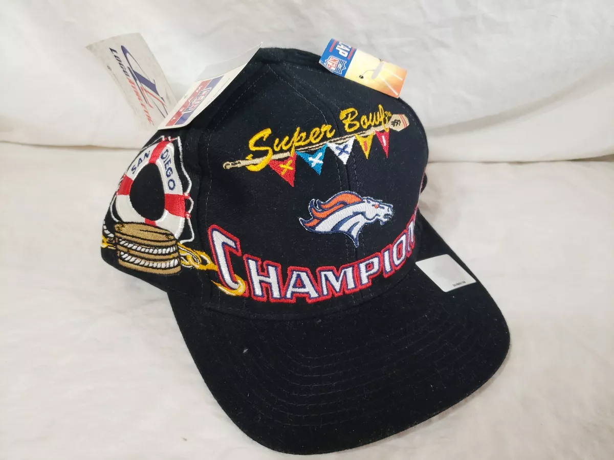 Vintage NFL Denver Broncos Super Bowl XXXII 32 Locker Room Hat NWT Snapback