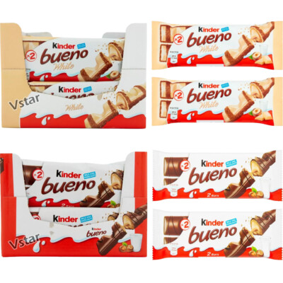 Kinder Bueno White & Milk Chocolate Covered Wafer With Smooth