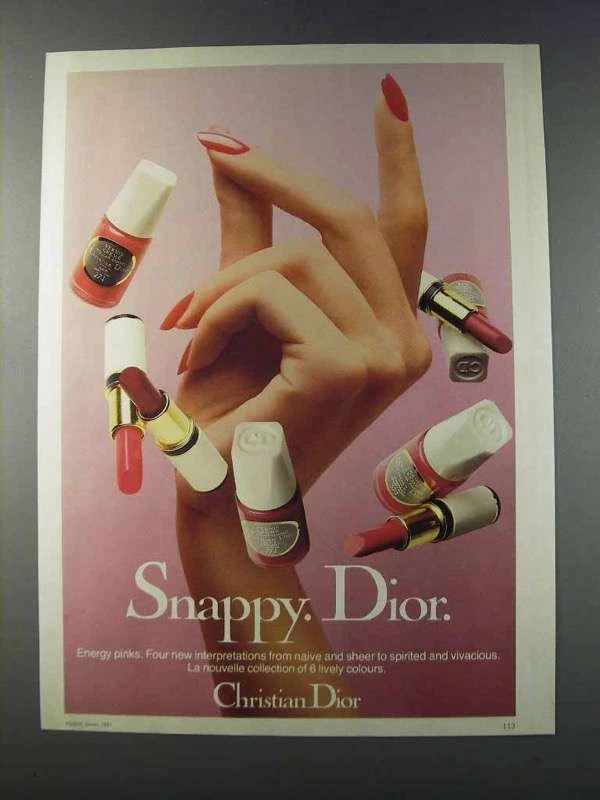 1981 Christian Dior Maquillage Ad   Snappy. Dior