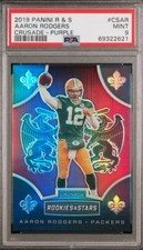 2019 Panini R & S Aaron Rodgers Crusade Purple /35 PSA 10