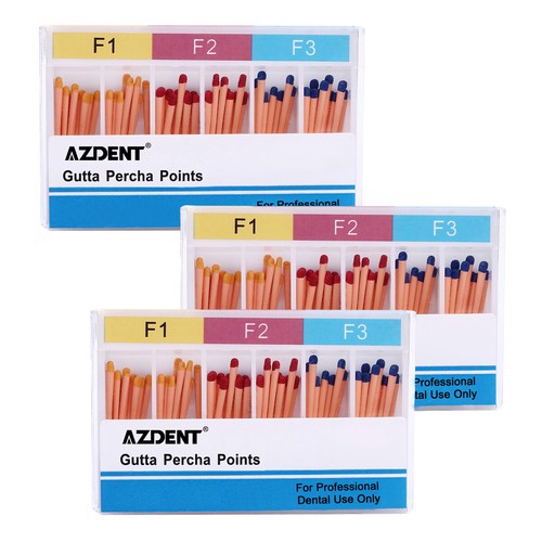 AZDENT Dental Endo Gutta Percha Points Root Canal Obturation GP0.04/.06 F1 F2 F3 - Picture 32 of 51