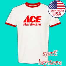 Ace Hardware Men's Ringer Red Size S to 3XL