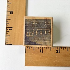 EK Success Image Tree Rubber Stamps - Music Square Background - NEW