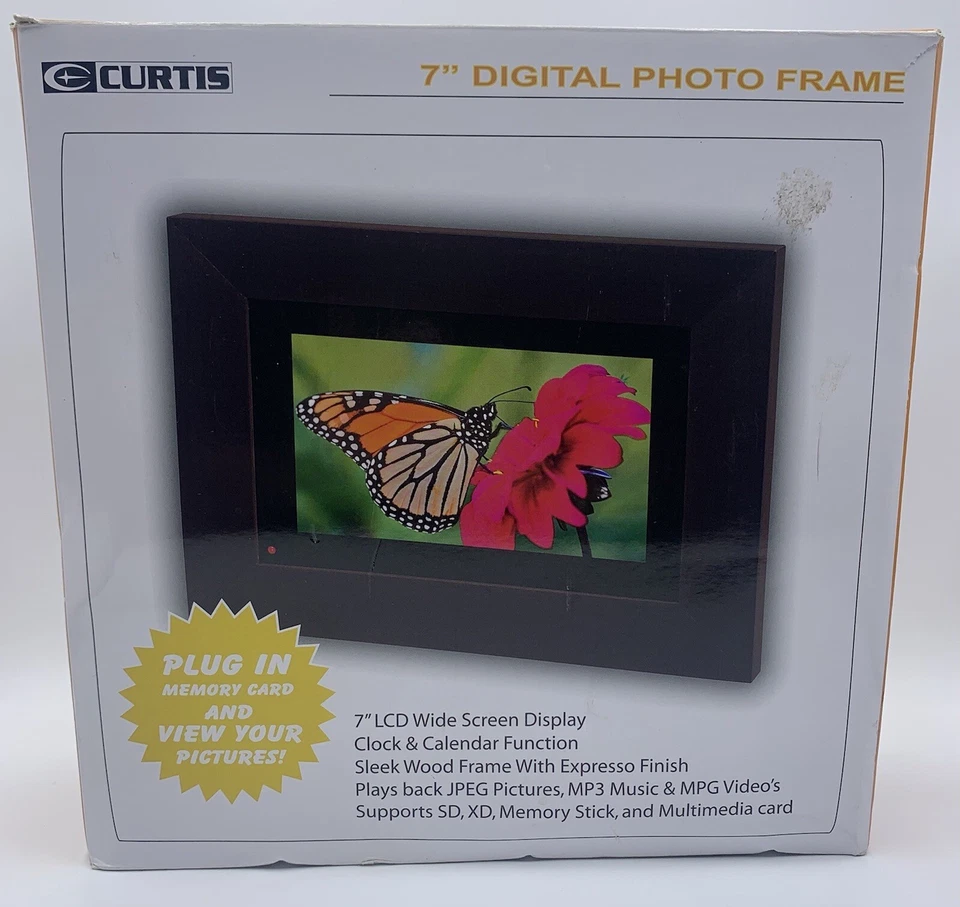 Curtis 7" Digital Photo Frame Wood Frame JPEG MP3 MPG - Image 2 of 4
