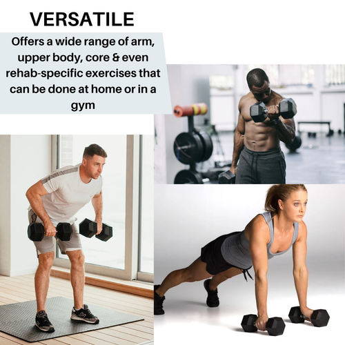 Rubber Hex Dumbbell 20kg Weight Exercise Home Gym Fitness Lifting Commercial - Picture 6 of 8