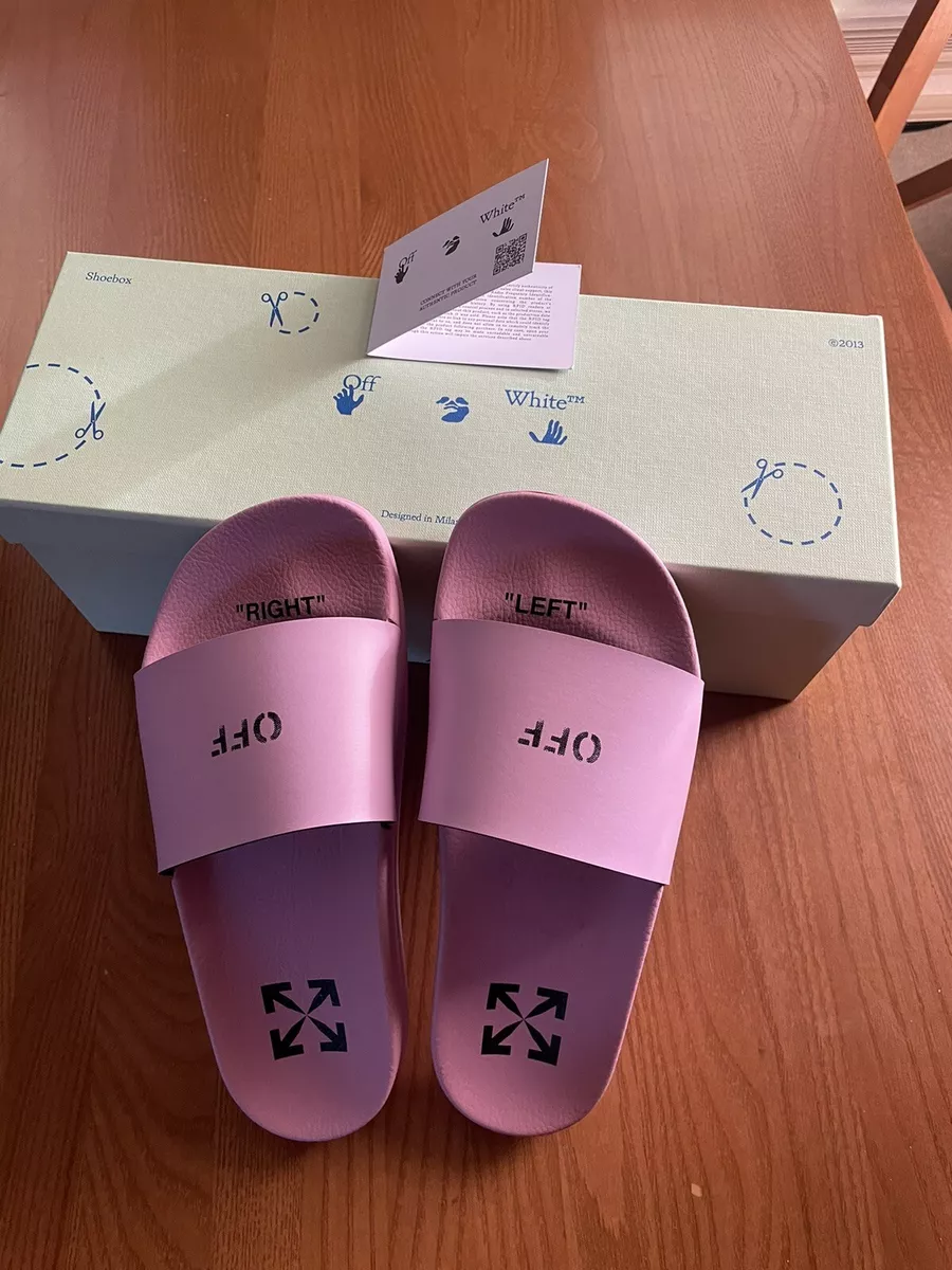 Pink white slides sales