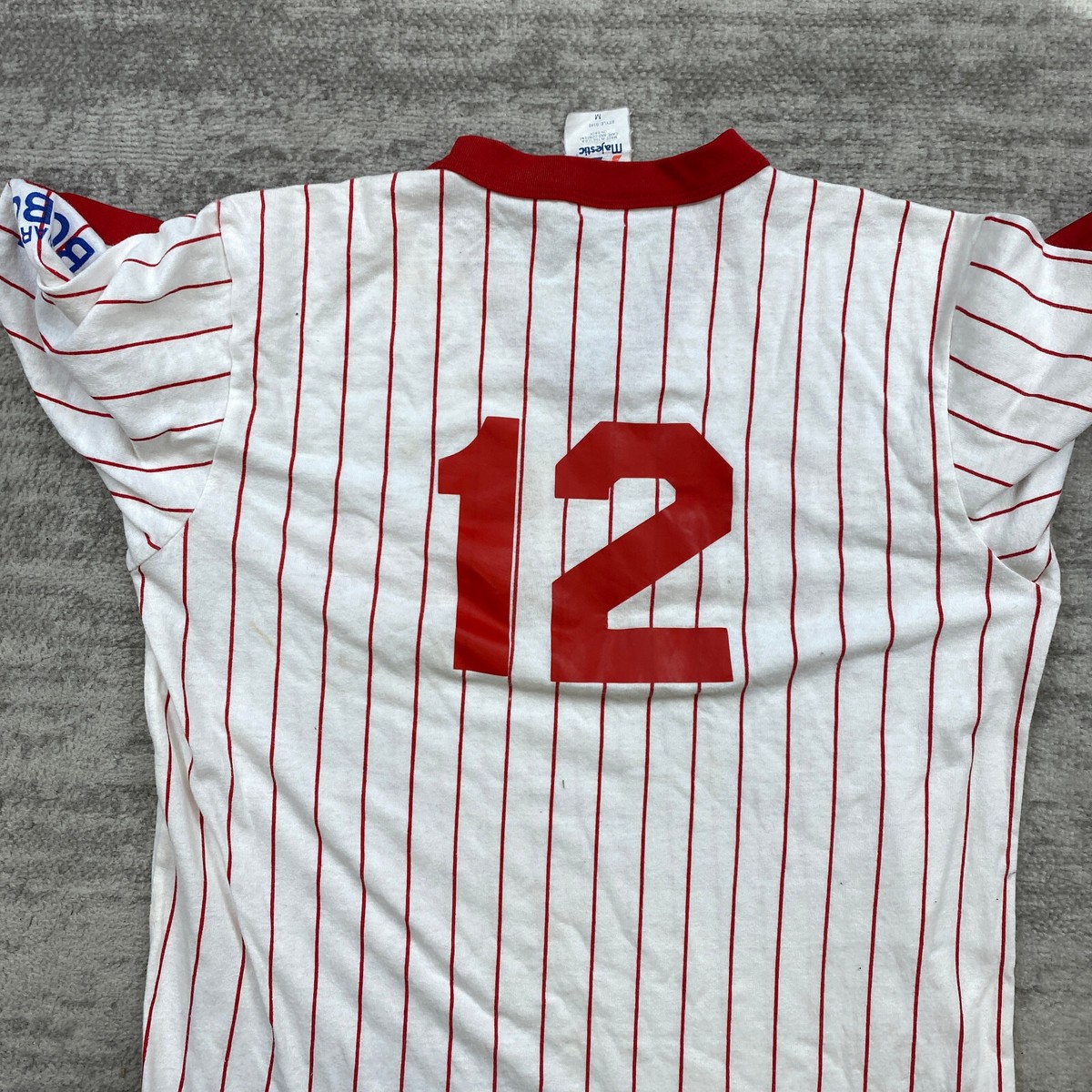 Vintage Majestic Philadelphia Phillies Jersey Medium White Red