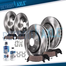 Front Rear Disc Rotors + Ceramic Brake Pads for 2007 2008 2009 Hyundai Santa Fe