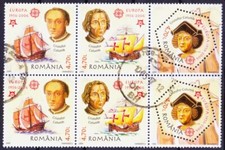 Romania 2005 Used 2 sets block, Christopher Columbus Explorer, Ships, Odd - V1 