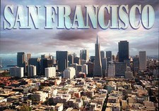 San Francisco California, Downtown Skyline, Transamerica Pyramid etc. - Postcard