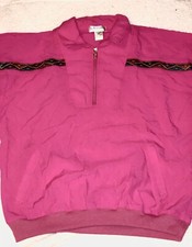 VTG WOMENS LAVON WINDBREAKER Pink Shirt Pullover Large Pockets Windbreaker NWT