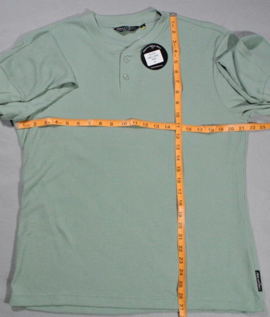 nwt MAUI AND SONS MENS FILTER HENLEY Sz M Sage Pullover Surfer Beach Outdoors image 2