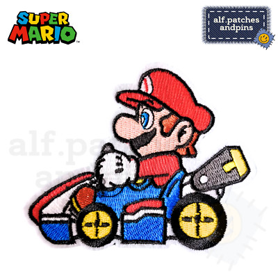 Super Mario Kart Patch - Racing Deluxe - Bügelbild Aufnäher Flicken
