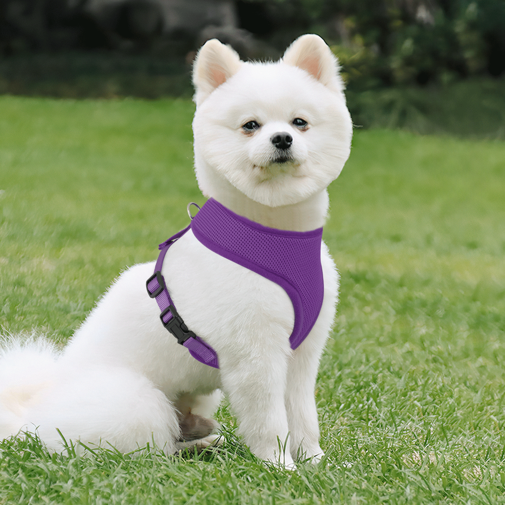 Dog Harness Puppy Escape Proof Jacket Breathable Padded Mesh w/Reflective Vest