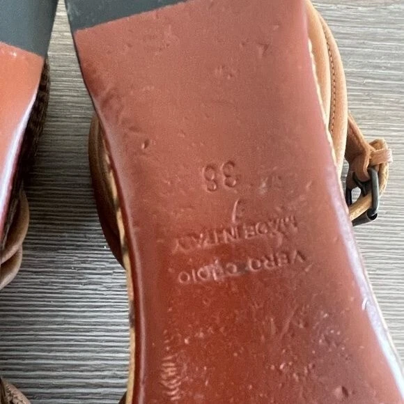 Sandalias de cuña LANVIN con plataforma con estampado de serpiente marrón camel Ete 2012 talla 38 EE. UU. 7 Foto 4 de 4