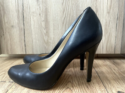 Damen Leder Pumps | Via Uno | schwarz | Pfennigabsatz | Gr. 37