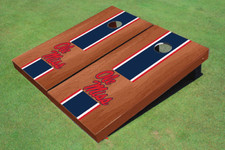 University Of Mississippi Navy Rosewood Matching Long Stripe Cornhole Boards