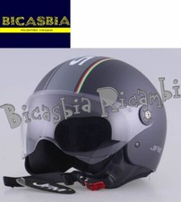 21056 - CASCO JFM DEMI JET NERO OPACO VISIERA PILOTA TAGLIA S
