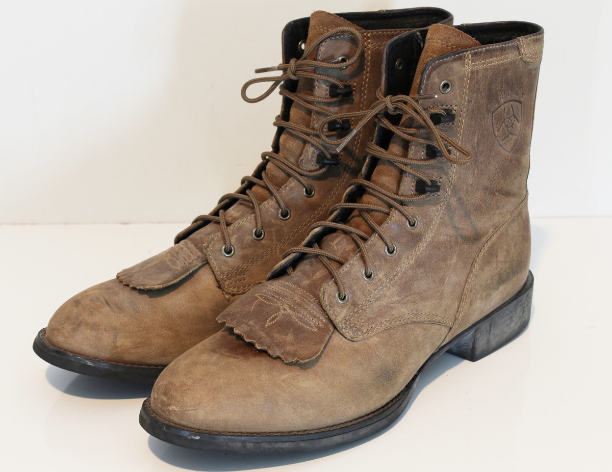 Ariat Heritage Roper Kiltie Lacer Tassel Boots Brown Women display picture 1