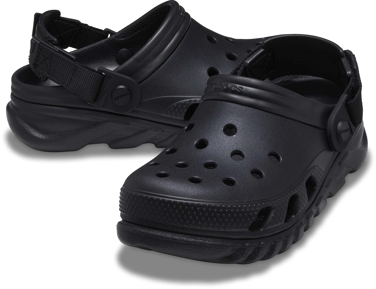 CROCS UNISEX 208776-001 DUET MAX II CLOG_BLACK-SIZE M8/W10 NEW | eBay