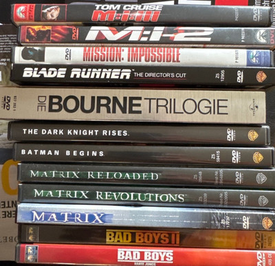 Action & Sci-Fi DVD Sammlung   Matrix, Batman, Bourne, Mission Impossible
