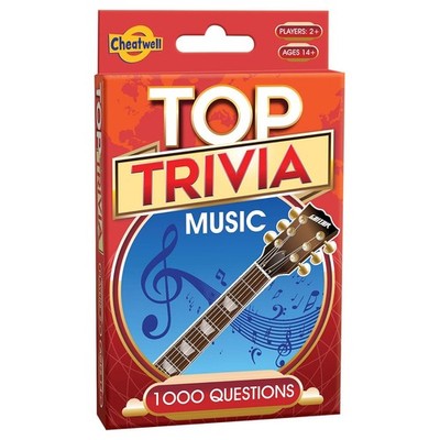 Cheatwell Music Top Trivia Kartenspiel 1000 Fragen Party Quiz