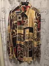 Versace Trend Collection Silk Shirt Size 17/43 Classic Fit
