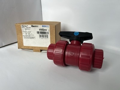 Chemtrol S65TB-V  1'' Kynar Socket Ball Valve Red PVDF FKM 1CRT6