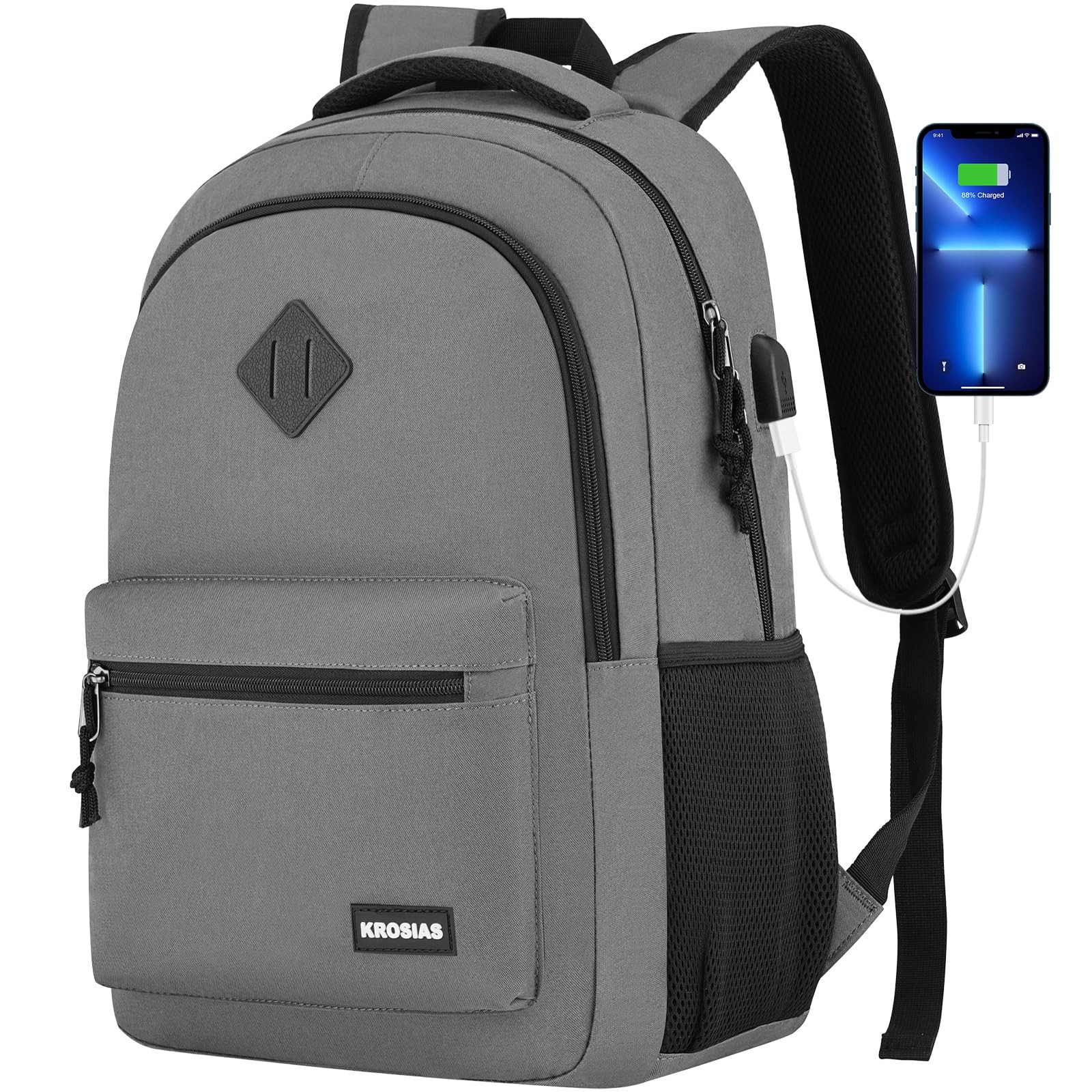 Durable 15.6 Inch Laptop Backpack for Men Women Teens Boys Girls School College