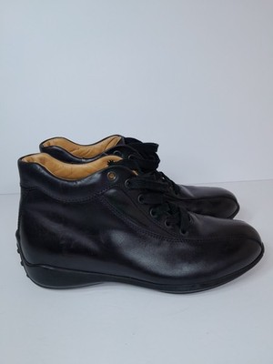 Tod's Black Leather Men sz 5 Black Mid Boot Shoe 