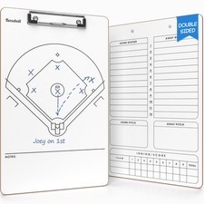 Baseball Dry Erase Board for Coaches 15X9 Inch Double Sided Baseball Lineup Boar