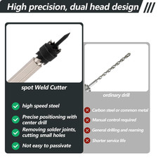 13-Pack Spot Weld Cutter Set, Double-Sided Drill Bit for Easy Spot Weld Remov...