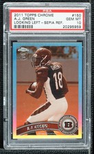 2011 Topps Chrome Sepia Refractor 78/99 AJ Green #150 PSA 10 GEM MT 16yo
