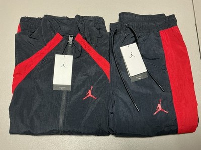 $220 NIKE AIR JORDAN JUMPMAN SPORT JAM WARM-UP SUIT BLACK RED sz S