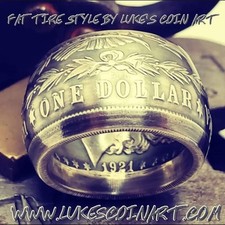 Custom Morgan Silver Dollar Coin Ring. Any Size Made To Order.