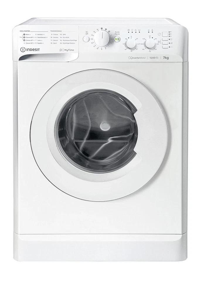 Indesit MTWC71296WIT Machine Chargeur Frontal 7KG 1200GIRI Convertisseur Vapeur'