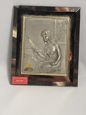 Zp- Tableau Étain Janvier Les Étains du Prince Vintage Déco Murale