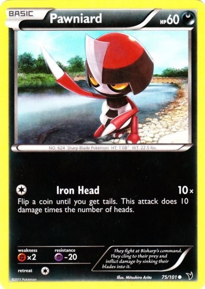 Pawniard - 75/101 - Common (Mp) Noble Victories - Darkness Pokémon