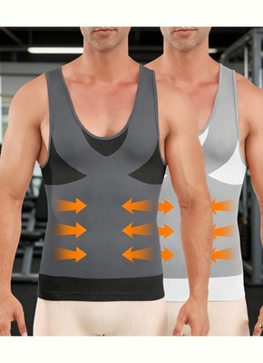 Herren Unterhemd Shapewear Kompressionsshirt Body Shaper Bauchweg Tank Top Weste
