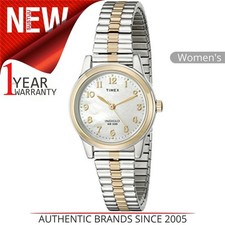 Image of Timex Ladies Classic Quartz Two-Tone Stainless Steel Bracelet Watch T2M828