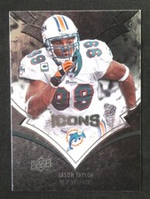 2008 Upper Deck ICONS Jason Taylor SILVER FOIL #54