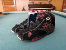 Scarpe da guida uomo Piloti stringate nere e rosse taglia 4