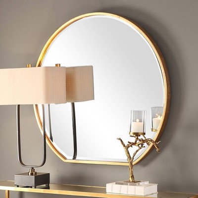 Uttermost Cabell Gold 42'' x 39 1/4'' Oversized Wall Mirror
