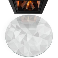 Piastra camino vetro antigraffio resistente al calore motivo struttura geometrico 100 cm