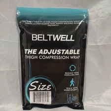 Beltwell Adjustable Thigh Compression Wrap Black XXL SHORT Reduce Swelling NEW